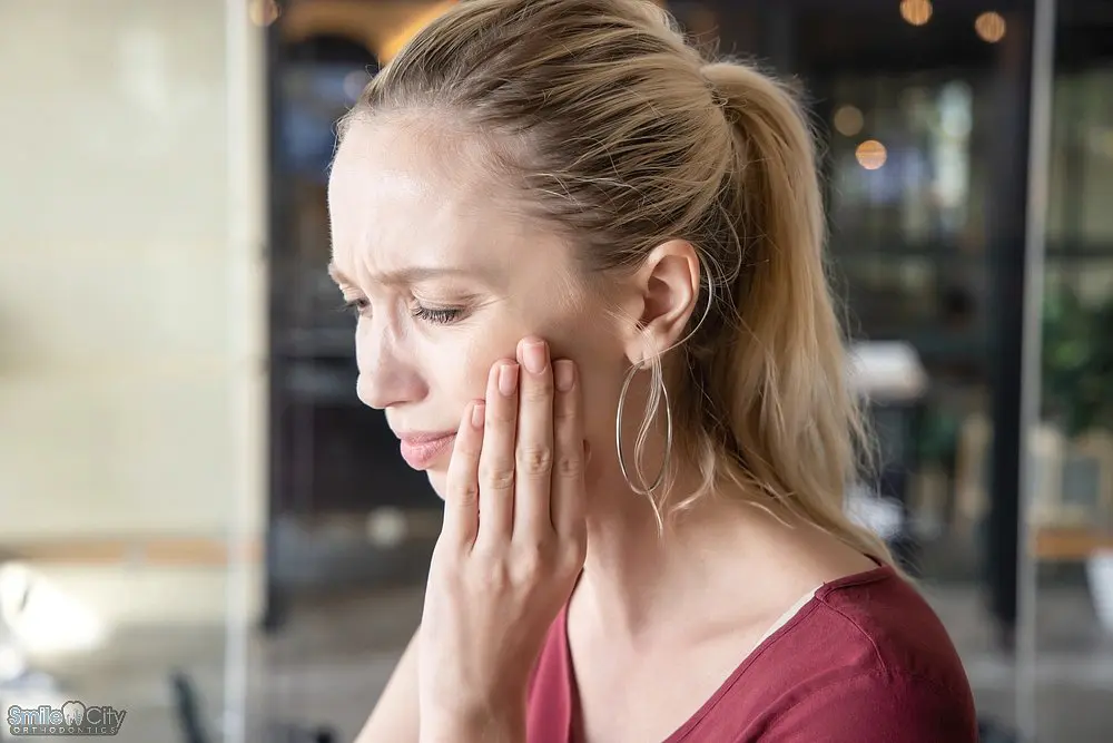 woman toothache sick caucasian woman suffering toothache tooth decay - TMJ Treatment in Sunnyvale, TX